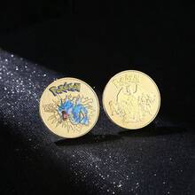 Pokemon Metal Coin Charizard Mewtwo Metal Pokemon Card Round Game Collection Card Anime Toy - Multicolor - View 8