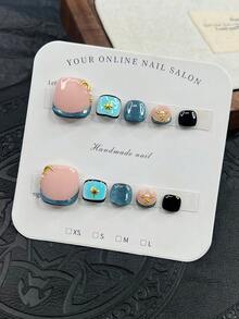 1 Bộ 10 Móng Chân Giả Hình Vuông Lấp Lánh, Móng Chân Thủ Công Màu Xanh Dương, Móng Chân Thủ Công Đa Năng Họa Tiết Vàng 3D và Mắt Mèo Xanh Dương, Móng Chân Vẽ Tay Kiểu Pháp Màu Xanh Dương, Điểm Nhấn Họa Tiết Sao Vàng và Trăng Vàng Lấp Lánh, Phong Cách Thanh Lịch Quyến Rũ Cho Phụ Nữ Dự Tiệc, Thích Hợp Cho Phụ Nữ và Bé Gái, Dự Tiệc, Đám Cưới, Sử Dụng Hàng Ngày, Bao Gồm Bộ Dụng Cụ. Móng Chân Giả Thủ Công. Móng Chân Màu Hồng. Móng Chân Đa Năng. Móng Chân Mùa Hè. Móng Chân Ngắn. Móng Giả Dán. Dụng Cụ Làm Móng Nghệ Thuật - Nhiều màu - Xem 12