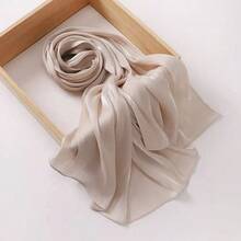New Organza Soft Shiny Scarf Headscarf, Minimalist Versatile All-Match Shiny Muslim Hijab Scarf Shawl For Women,Beach,Holiday - Multicolor - View 21