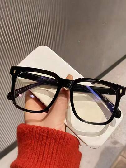 Solid Color Casual Fashion Eyeglasses, Suitable For Daily, Vacation, And Photography