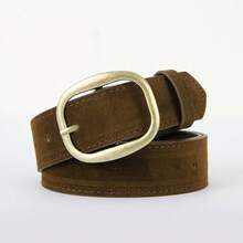 1pc Maillard Faux Leather Y2K Belt, Waist Cinching Design To Pair With Jeans, Elegant Waist Belt For Women - Suede Belt - View 9