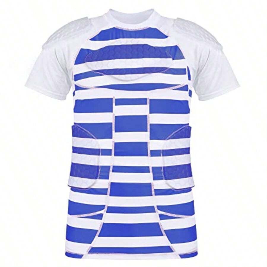 Eicolorte - almohadillas para orejas acolchadas para hombre protector de canalé en el pecho equipo de protección acolchado - 2025azulblanco - Ver 1