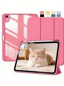 适用于 iPad 第 11 代 (A16) 和第 10 代的保护套，11 英寸/10.9 英寸，三折支架保护套，带笔槽，自动唤醒/睡眠功能，西瓜粉色 - 玫瑰紅 - 查看 14