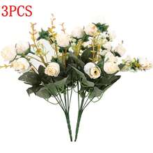 1 pièce Bouquet de roses en flocons de neige artificiels, convient pour cadeau de la Saint-Valentin, fête d'anniversaire, décoration de mariage, décoration de la maison, restaurant, chambre à coucher, rebord de fenêtre, décoration de vase, cadeau de la Saint-Valentin, décoration du Nouvel An, jardin extérieur, rentrée scolaire - blanc laiteux - Voir 8