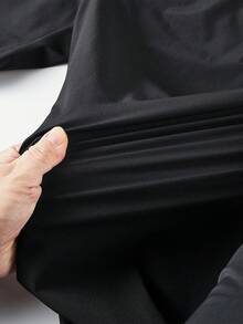 Women's Minimalist Side Stripe Pants, All-Season Style, Straight Leg Trousers, Versatile Outdoor Use Sports Black - Black - View 11