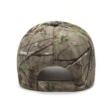 1 pieza Gorra de béisbol de camuflaje con logotipo de ciervo bordado, ajustable para caza al aire libre, pesca, senderismo, adecuada para hombres, sombrero transpirable de protección solar para camping, aventura, deportes y uso casual, accesorio de moda para todas las estaciones, verano, playa, vacaciones - A - Ver 5