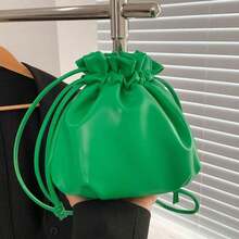 Bolsa de cubo con cordón colorida y de moda - Verde - Ver 6