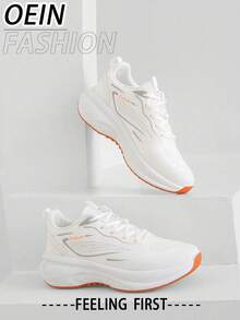 1 đôi giày thể thao nữ màu trắng thời trang, thoải mái, đa năng, nhẹ nhàng, phù hợp cho học sinh. - Hồng - Xem 2