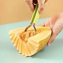 1 chiếc dụng cụ 3 trong 1: Dụng cụ tạo viên trái cây, dụng cụ tạo viên dưa, dao khắc trái cây, dụng cụ tách thịt trái cây, thích hợp sử dụng trong nhà bếp. - màu xanh lá - Xem 10