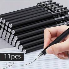 Bộ 11 bút bi gel khô nhanh, 0.5mm, mực đen - Viết trơn tru, khô siêu nhanh, bút bi có kẹp cài túi, bút ký tên, lý tưởng cho văn phòng và trường học. - A - Xem 1