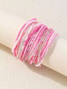 5 Piece Boho Style Beach Waist Chain For Women - Pink - View 3