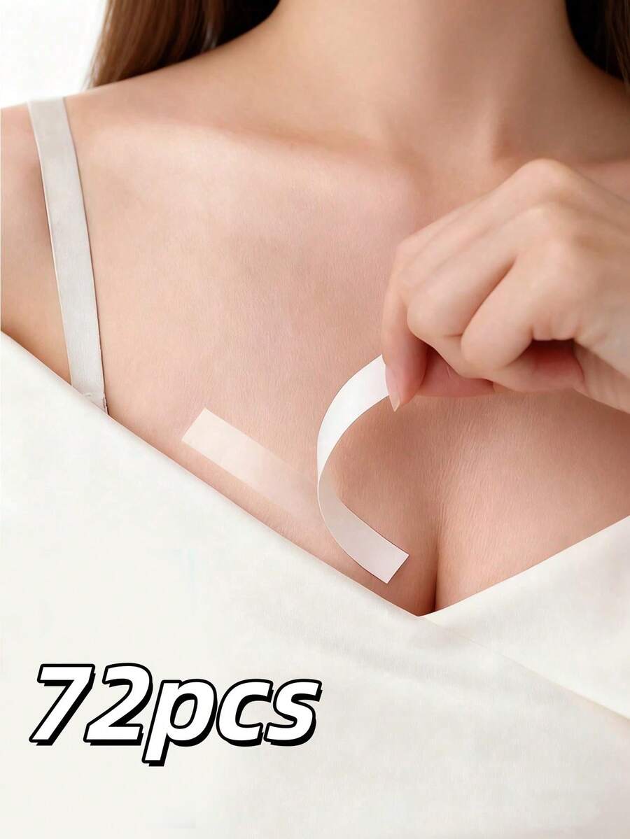 72片透明双面胶带，隐形乳贴，强力衣物胶，防滑服装配件，固定贴，防止内衣外露，皮肤/身体护理工具，节日必备，露营/旅行必备，婚礼，情人节，复活节