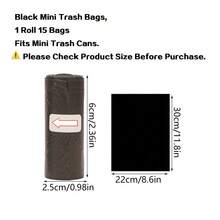 1 thùng rác ô tô màu đen kèm 60 túi rác dùng một lần, nắp đậy kín chống rò rỉ, thiết kế móc điều chỉnh phù hợp với ghế sau, thùng rác ô tô nhỏ gọn và bền bỉ, dụng cụ sắp xếp đồ dùng trong xe. - Nhiều màu - Xem 22