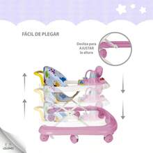 Andadera Musical Plegable para Bebé, Juguete Educativo e Interactivo, Diseño   y Estable, Estimula el Desarrollo y Aprendizaje, Fácil de Transportar y Guardar - Rosa - Ver 3