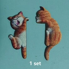 1 Set Adorable Cat Wall Decor - Cute Pet Switch Decor, Corner Decor, Outlet Cover Cat Decor, Interesting Design, Holiday Decor, Gift, Suitable For Any Home Decoration - one-size - View 12