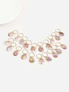 20pcs Women Shell Charm Boho Hair Ring For Hair Decoration Hair Clips, School Stuff, Hair Accessories, Head Accessories, Hair Accessories For Women, Hairpin - 彩色 - 查看 2