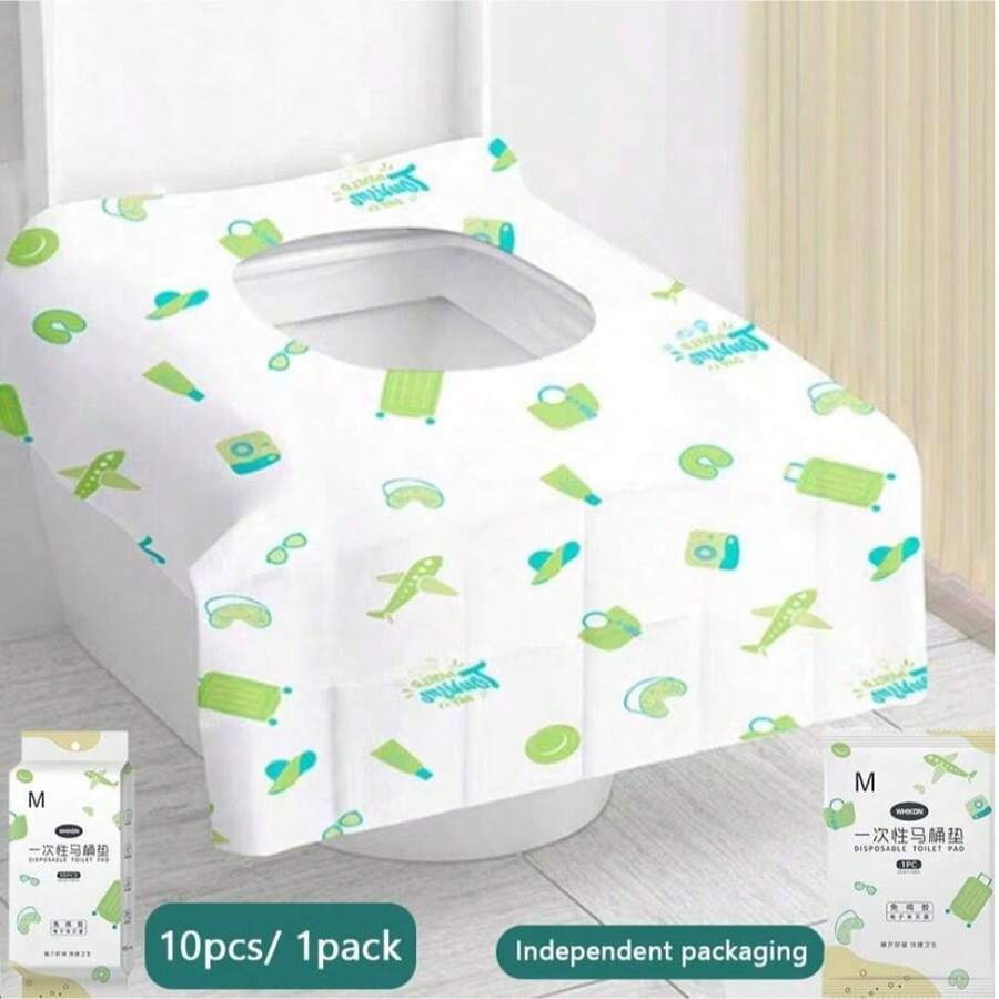 50 cái/gói, bọc bồn cầu chống thấm nước dùng một lần, tiện dụng khi đi du lịch.