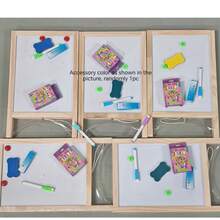 1 bộ giá vẽ để bàn bằng gỗ dành cho trẻ em, có bảng đen và bảng trắng. - Nhiều màu - Xem 9