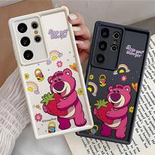 MINISO Disney Lotso "Mach dir keine Sorgen" TPU Handyhülle, Erdbeere & Regenbogen Hülle kompatibel mit Samsung S26 Ultra/S26 Edge/S26 Plus/S26/S25 Ultra/S25 Plus/S25/S25FE/S25Edge/S24Ultra/S24Plus/S24/S24FE/S23FE/S23Ultra/S23Plus/S23/S22Ultra/S22Plus/S22/S21Ultra/S21Plus/S21/A15/A16/A17/A23/A24/A25/A26/A33/A34/A35/A36/A52/A53/A54/A55/A56/A71/A72/A73/Geschenkidee für die Freundin - Weiss - Übersicht 3