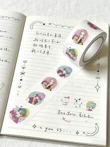500 miếng/cuộn Hình dán graffiti nhóm săn phù thủy trong anime, hình dán trang trí chống thấm nước cho bình nước, điện thoại, hình dán anime Hàn Quốc, thích hợp cho lịch tuần & tháng, chương trình họp, kế hoạch công việc, kế hoạch học tập, nhật ký. - Bộ - Xem 3