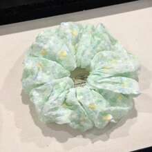 1pc Cute Floral Polyester Hair Scrunchie, Fresh Floral Design, Suitable For All Seasons,Festival,Party - Multicolor - View 13