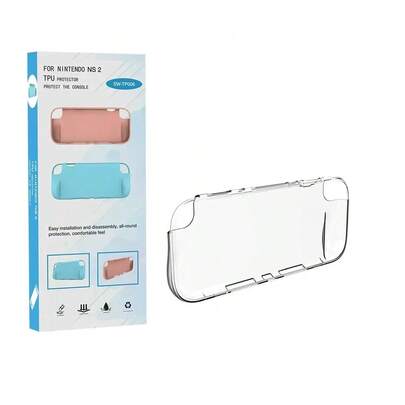 Custodia protettiva in TPU applicabile per Nintendo Switch2 - Guscio integrato trasparente per console Switch2 - Custodia protettiva completa - Design perfetto - Protezione efficace - Migliora la presa - Idea regalo ideale per vacanze o compleanni
