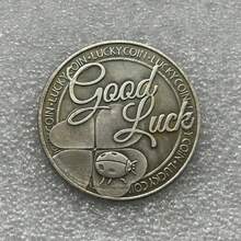 4-Leaf Clover Lucky Coin, Collectible Replica, Because You Deserve All The Happiness In The World, Plated Commemorative Coin - Multicolor - View 4