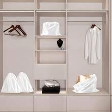 16 bolsas de polvo para bolsos bolsas de seda con cordón fundas de polvo para bolsos bolsa organizadora de viaje con cordón para zapatos bolsos de mano - Blanco - Ver 8