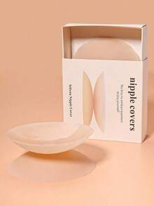 Reusable Ultra-Thin Nipple Covers, Comes With Storage Gift Box, Invisible Self-Adhesive Breast Petals, Convenient To Carry, Lingerie & Lingerie Accessories, Prevent Nipple Protrusion Embarrassment - Skin Color 1 Pair - View 7