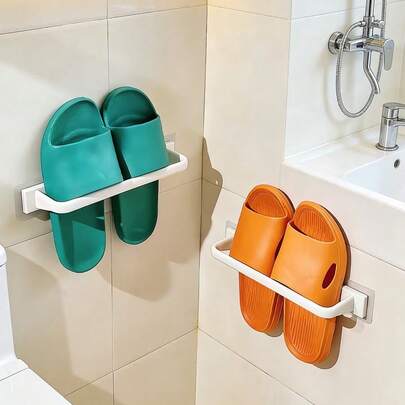 1 Giá treo khăn tắm nhà tắm, kệ đựng đồ gắn tường không cần khoan, giá để giày dép treo trên cửa, thích hợp cho phòng tắm.