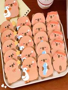 240pcs Water Vole Shaped Sticky Notes, Easy To Tear, Suitable For Reminders, Recording, Accounting, Learning, Office, Wedding, Classroom Rewards, Easter, Parties And Other Scenarios - Multicolor - View 6