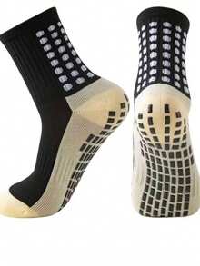 1/6/8/9 pares de calcetines de fútbol para hombres, calcetines cortos/largos gruesos tipo tubo, calcetines tripulación antideslizantes - Multicolor - Ver 13