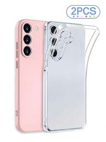2 件装纯色极简防震透明手机壳，兼容三星 Galaxy S26/S26 Plus/S26 Ultra、S25/S25 Plus/S25 Ultra、A16/A36/A26/A56/A50/A12/A32/A52/A72/A51/A21S/A13/A14、S24/S24 Plus/S24 Ultra、S20/S23/S22、A53、S20 FE、S21 以及 11/12 Pro/12/12X/13 Pro/14 Pro/15 Pro/X3 Pro、10/9/Note 9/12C/Note 11 Pro/Note 8 Pro/9C/9A。 - 彩色 - 查看 60