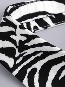 1 Pc Zebra Print Detachable Collar, Versatile, Removable, Perfect For All Occasions - Zebra Stripes - View 9