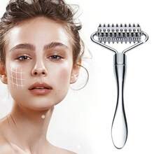 Stainless Steel Facial Massage Roller, Roller-Type Spa Massage Device - Multicolor - View 2