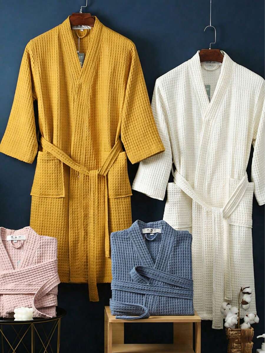 1 Áo choàng ngủ nữ bằng cotton nguyên chất, họa tiết kẻ caro, phù hợp cho cả nam và nữ, thích hợp cho mùa xuân và mùa hè, lý tưởng cho nhà nghỉ, khách sạn và spa. Khả năng thấm hút tốt, nhanh khô, dáng rộng rãi, nhiều màu sắc để lựa chọn, đồ dùng phòng tắm, đồ gia dụng. - Nhiều màu - Xem 1