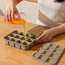 Khay silicon 12 ngăn có nắp đậy, dễ lấy đồ ra, thích hợp dùng cho cocktail và whisky, an toàn khi sử dụng trong máy rửa chén và lò nướng, dụng cụ nhà bếp có thể tái sử dụng. - Nhiều màu - Xem 4