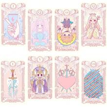 Bộ bài Tarot Phù thủy Hiện đại 13x8 cm, 78 lá bài Tarot Arcana màu Pastel kèm sách hướng dẫn, phù hợp cho người mới bắt đầu và người đọc có kinh nghiệm, trò chơi bài bói toán và phát triển tâm linh. - Hồng - Xem 5
