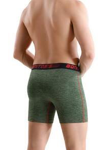 6pcs/Pack Plus Size Men's Letter Print Elastic Waist Boxer Briefs, M-XXXL - Multicolor - View 11
