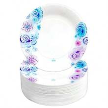 Disposable Plates, Bowls & Cutlery - 100 Pc Plate 9 Spiral Blue - View 6