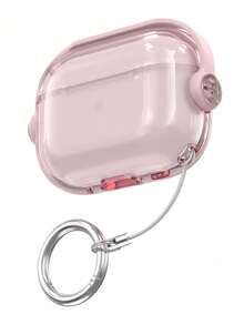 Cute Anti-Drop Creative Holder Transparent Earphone Protective Case, Suitable For IPhone 1/2/3/4 Pro 3, Soft Case For IPhone 2 Pro, With Anti-Lost Protective Case - Pink - View 6