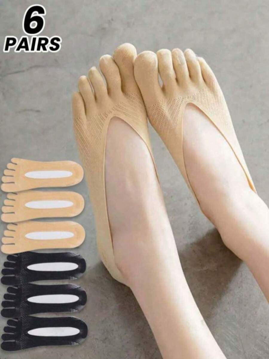 1/4/6 Vớ mùa hè mỏng bằng nhung lưới, vớ năm ngón chống trượt, vớ ngắn hở ngón, vớ đi thuyền, vớ tàng hình, vớ cao gót hở đế. - Nhiều màu - Xem 1