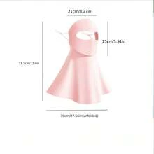 Women's Face Mask Seamless Ice Silk Sunshade Mask, Breathable Cooling Face Cover With Water-Drinking Hole Design, Sun Protection Face Mask For Driving - 銀河灰色 - 查看 10