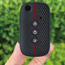 Bao đựng chìa khóa xe hơi bằng silicon cho Wuling Hongguang S Baojun 510 730 360 560 RS-5 530 630 Chevrolet Aveo Trax Groove Captiva 2024 - đen - Xem 2