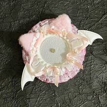 1个恶魔黑蝙蝠翅膀蕾丝徽章夹展示架，15种颜色DIY成品动漫卡通游戏角色扮演周边徽章展示装饰，ACG明星粉丝宅男徽章夹，动漫展角色扮演服装装饰宅男 - 彩色 - 查看 26