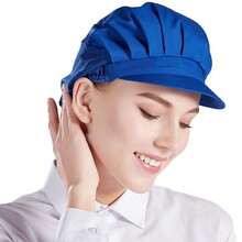 1pc Women's Chef Hat With Hair Net, Suitable For Catering And Kitchen Cooking, Adjustable Elastic Breathable Work Cap, No Brim, Black - Multicolor - View 10