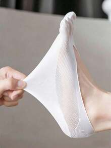 1/2/4/6 đôi tất thuyền nữ, chống trơn trượt, thoáng khí, năm ngón, tất mỏng lót mắt cá chân cho mùa hè - Nhiều màu - Xem 2