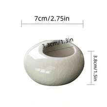 1 pièce Petit pot de fleurs, mini pot de pouce en céramique créatif, pot de fleurs de table d'intérieur de bureau, pot d'Evergreen, petit pot de fleurs de jardin extérieur, pot de plante en pot, pot de fleurs en céramique de décoration de bureau - Pot de fleurs de la taille d'un pouce - Voir 2