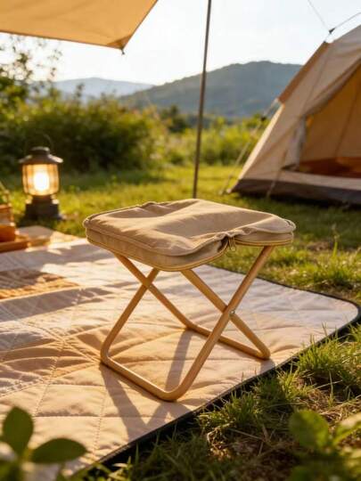 1 chiếc ghế du lịch gấp gọn, ghế để giày có thể thu gọn, chỗ để chân có ngăn chứa đồ, ghế gấp cắm trại sân vườn, thích hợp cho sử dụng trong nhà, ngoài trời, cắm trại, đi bộ đường dài, bãi biển, câu cá, làm vườn, dã ngoại, vật dụng du lịch thiết yếu dành cho cả nam và nữ.