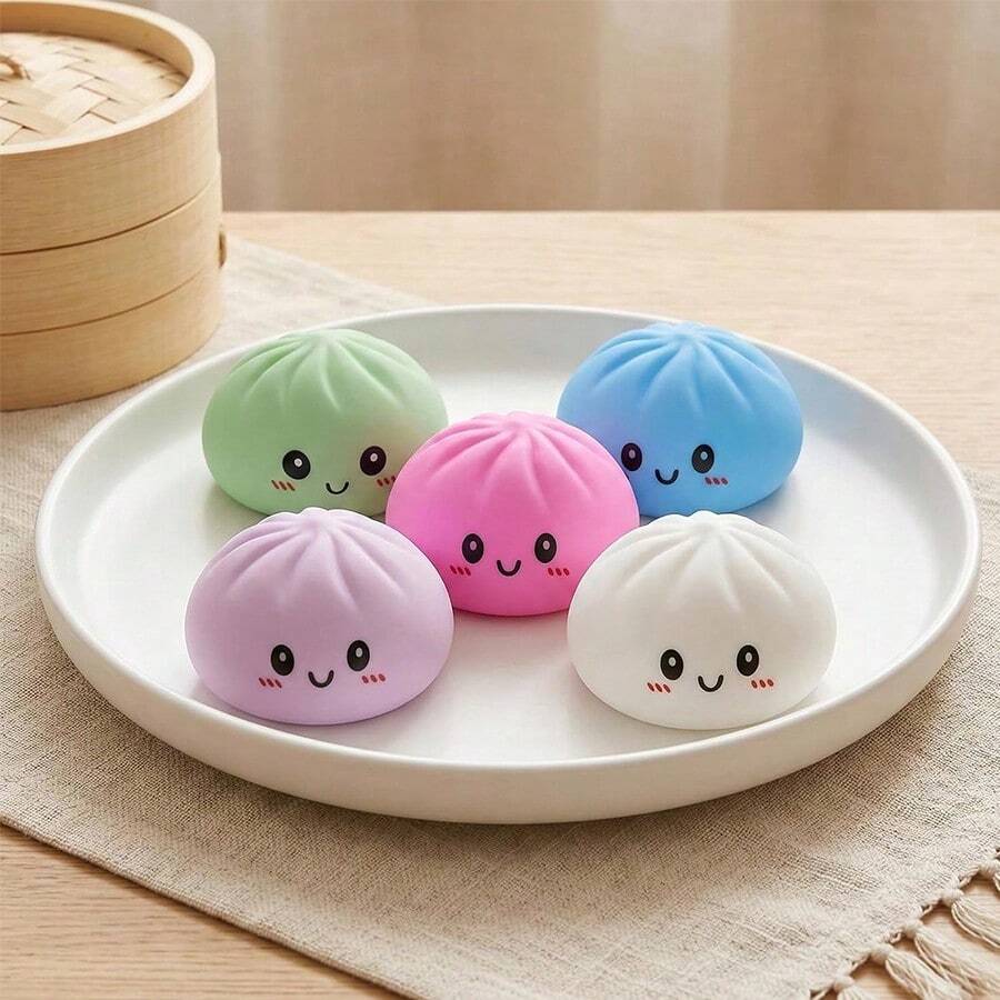 Dumpling Squishy – Squishy Dumpling Fidget Toys For Adults & Teens, Easter Basket Stuffers, Stocking Stuffers, Sensory Stress Ball Squeeze Toys For Stress Relief - 綠色 - 查看 1